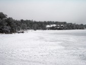 Plage enneigée