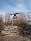 Statue d'aigle.